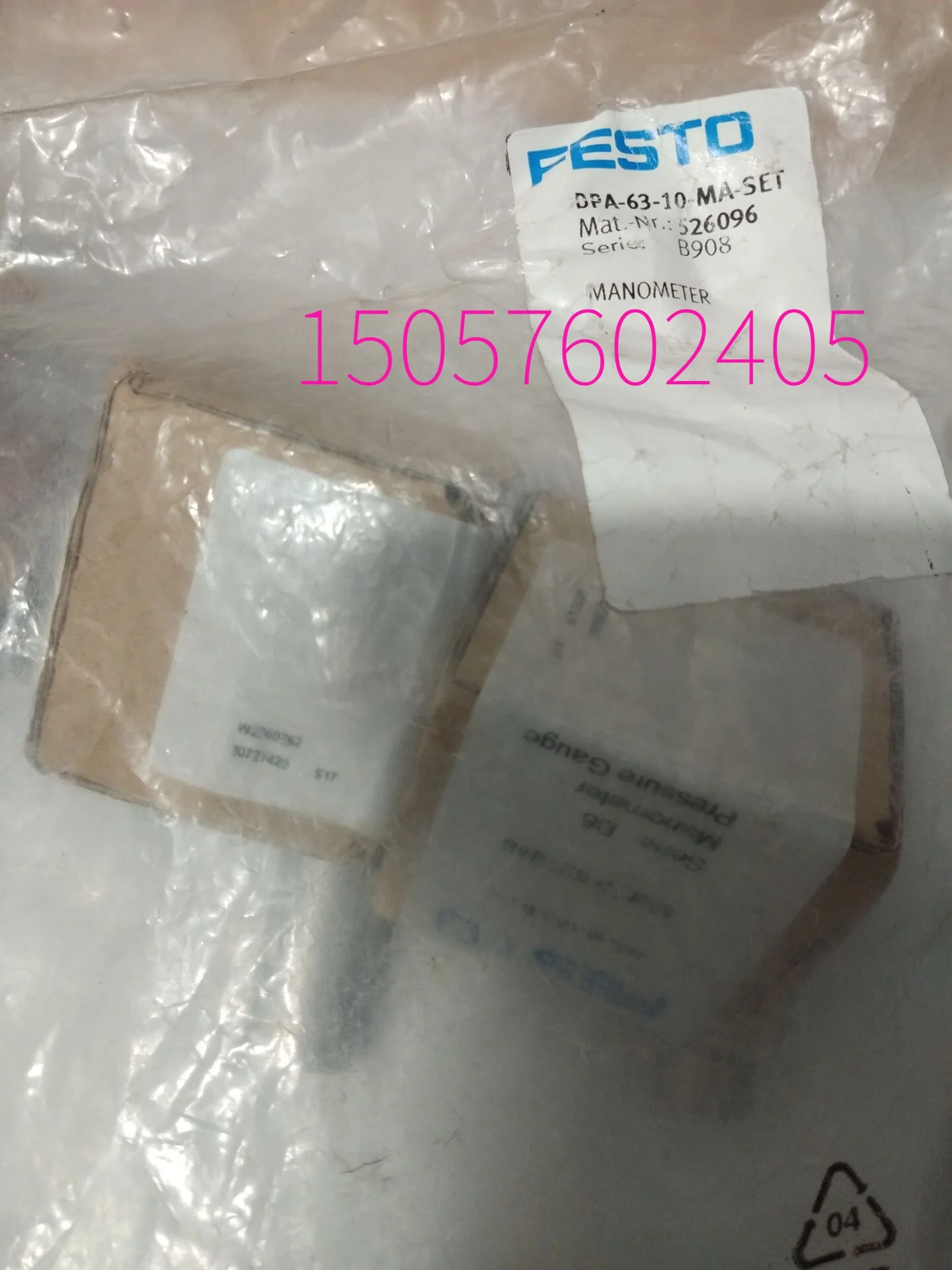 

Festo FESTO Pressure Gauge Assembly DPA-63-10-MA-SET 526096 In Stock