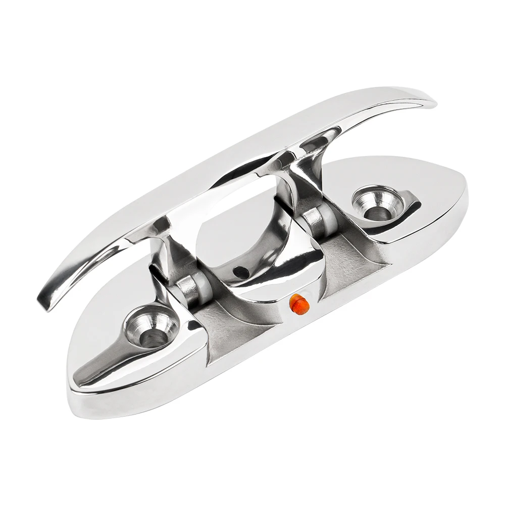 Boat Folding Cleats 316 Stainless Steel Flip Up Dock Cleat 4.5/6 inch Foldable Marine Accessories Dock Deck Rope Mooring Cleat