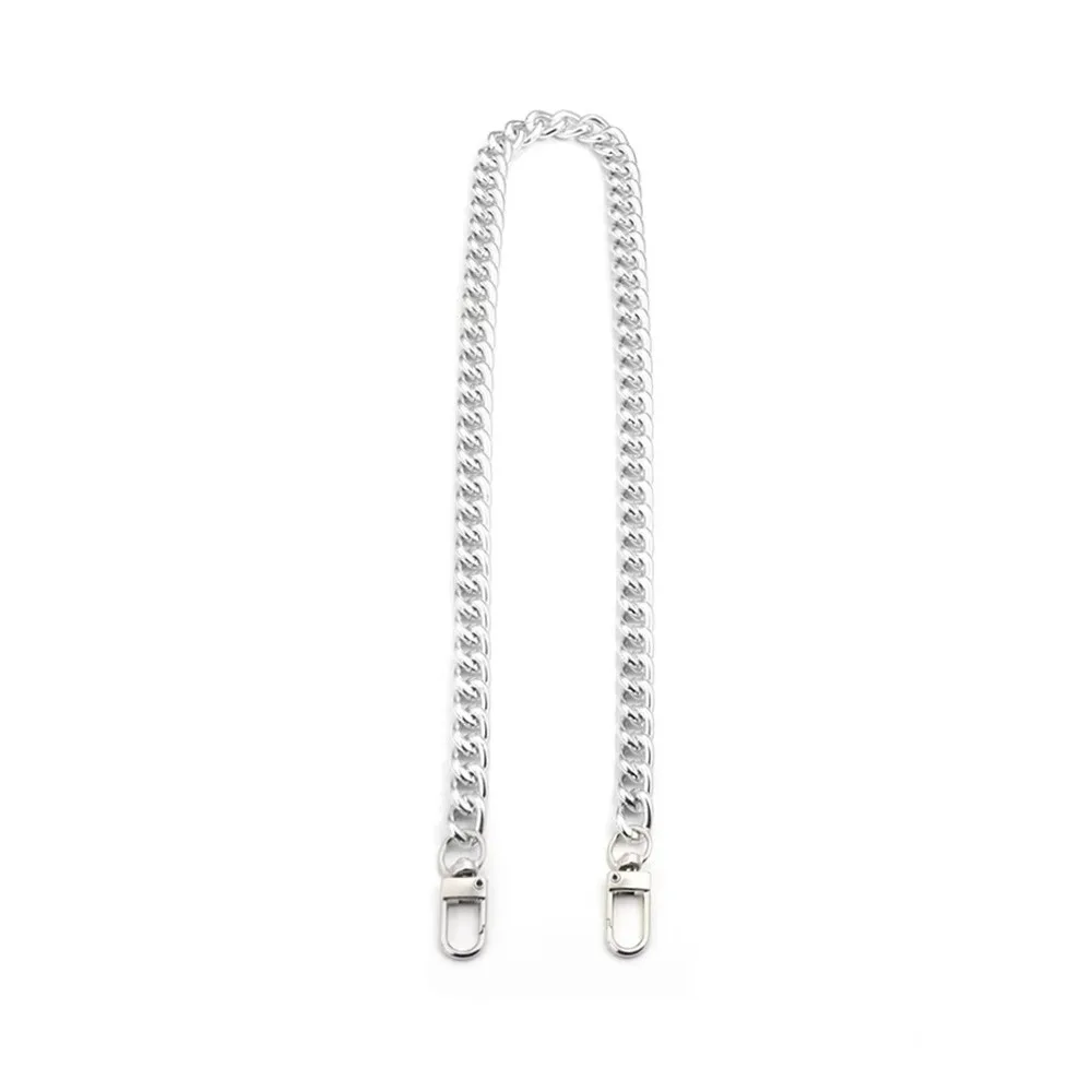 Metal Flat Chain Shoulder Bag Chain Bag Strap Extender Metal Buckle Purse Chain Strap Stainless Steel 20/60/100/120cm