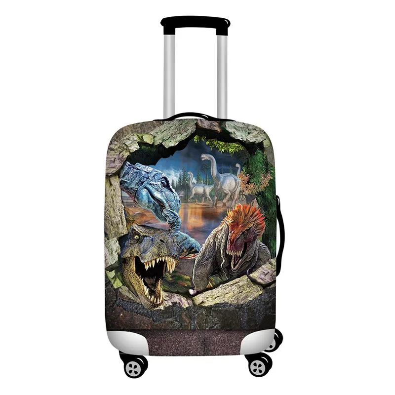 Thicken Elastic Luggage Cover Dinosaur Pattern Baggage Covers Suitable 19 To 32 Inch Suitcase Case Dust Cover Travel Accessories