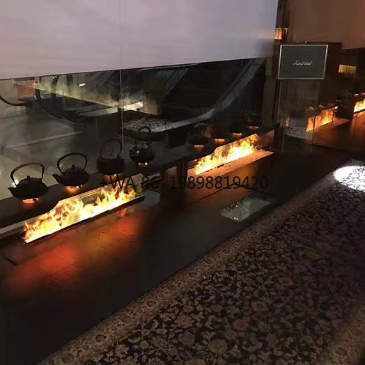 Remote Control Energy Saving Atomization 3D Steam Electric Fireplace, Modern Ambient Fireplace for Restaurant Decor