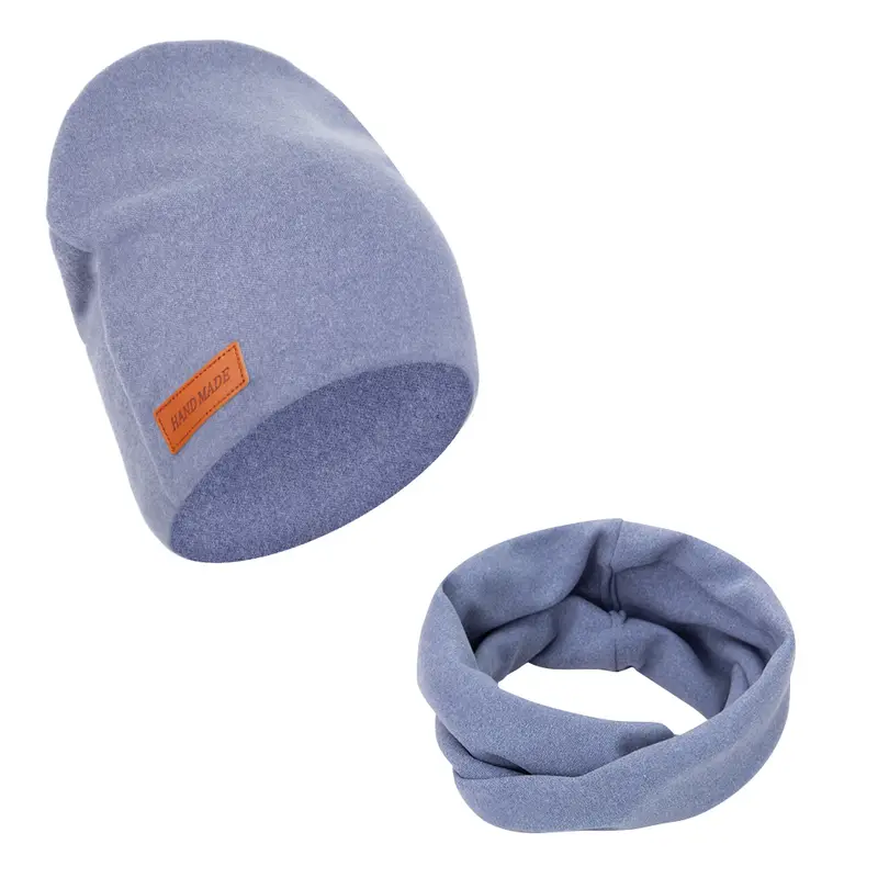 2Pcs/Lot Faux Cashmere Baby Turban Hats Scarf Set Newborn Kids Leather Stick Winter Double Layers Caps Bonnets Fashion Headwraps - Image 16