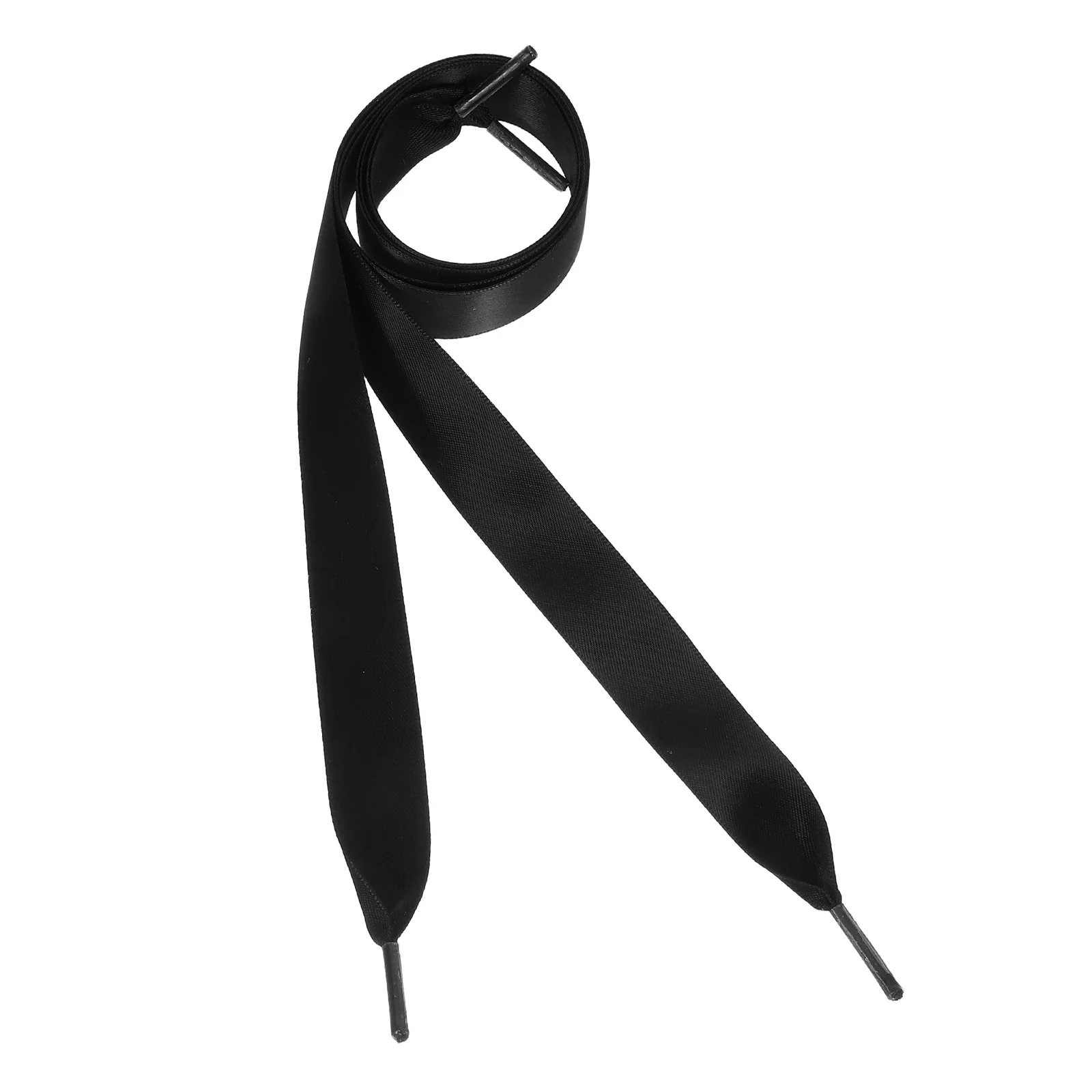 0.7m fita de seda preta cadarços planos moda sapato cordas leves para sapatos femininos decoração projetos diy fita sapato