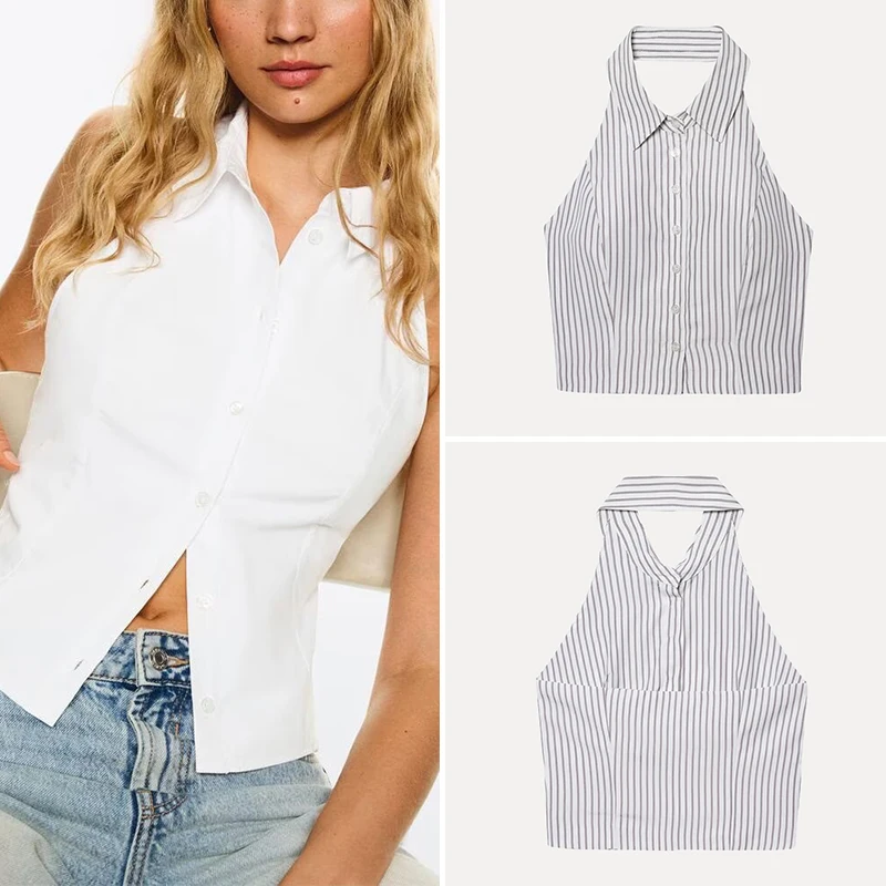 

Casual Bal irt Collar ort Top Women's Versatile Summer New Sle Polyester Fiber Z Brand Regular Fit Hanging Ne...