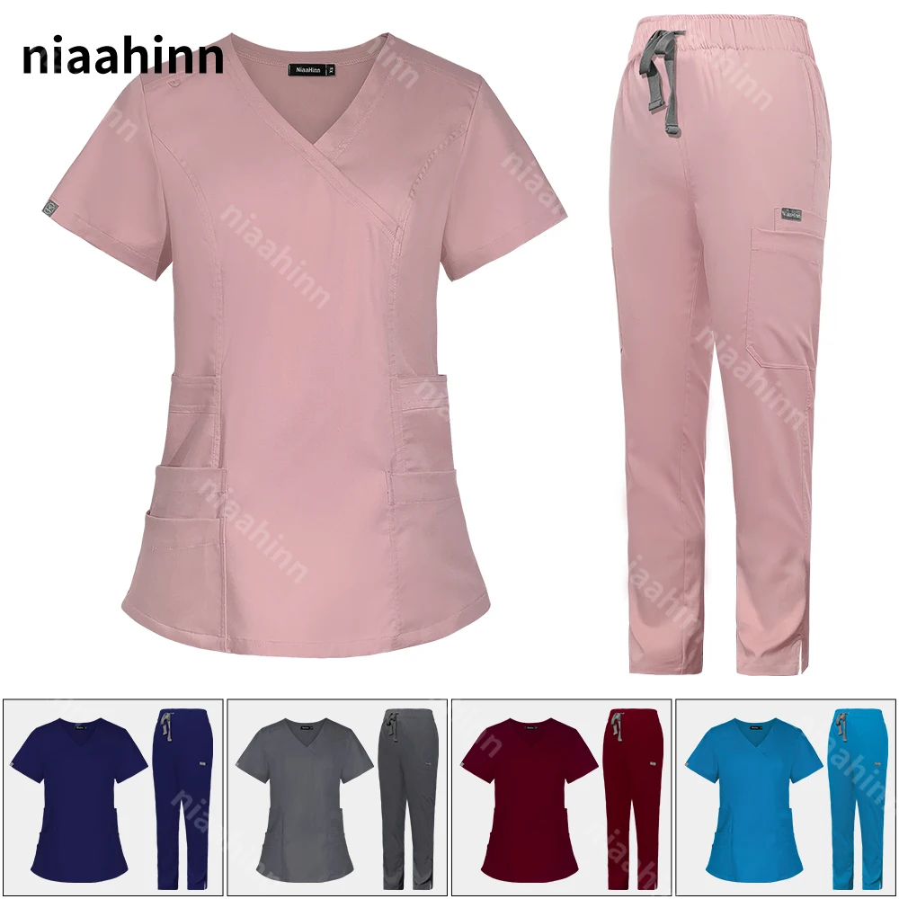 Pet Hospital Work Scrubs Set Wholesale Operating Room Medical Uniform Medical Supplies Nurse Workwear Dental Clinic Surgery Suit