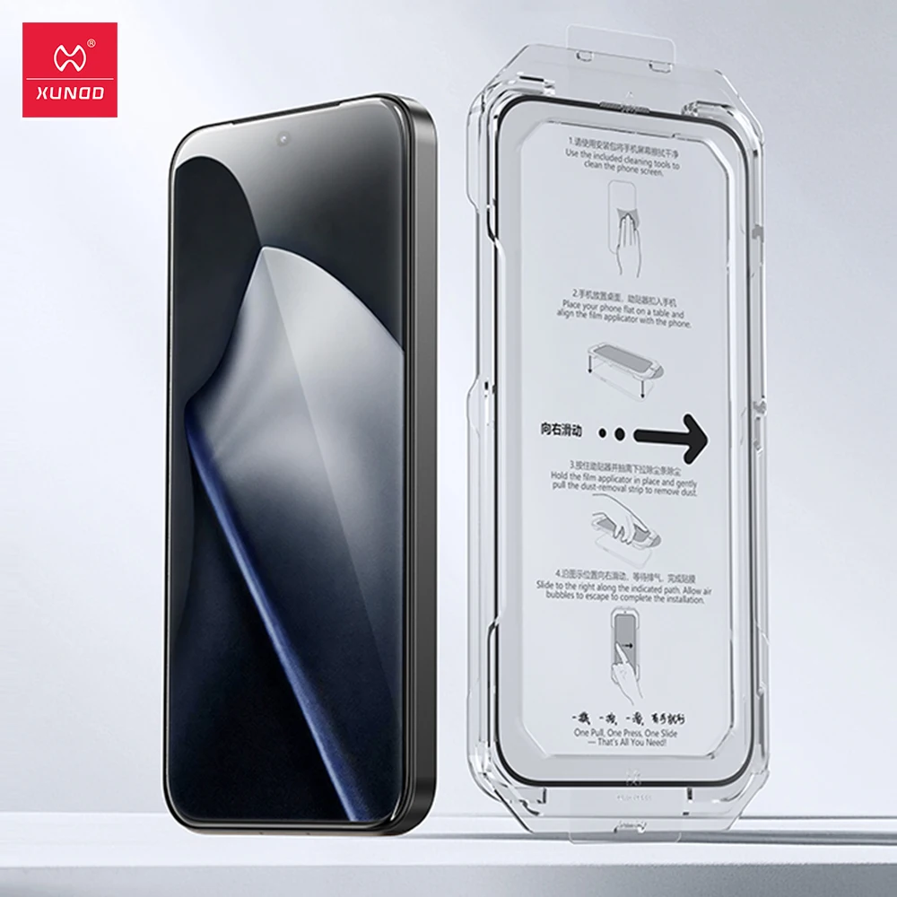 Protector de Pantalla de Vidrio Xundd para Xiaomi 15T Pro, 15T, Mi 17, 17 Pro Max, 17 Ultra, 2.5D HD, Anti-Rayones, Instalación Rápida