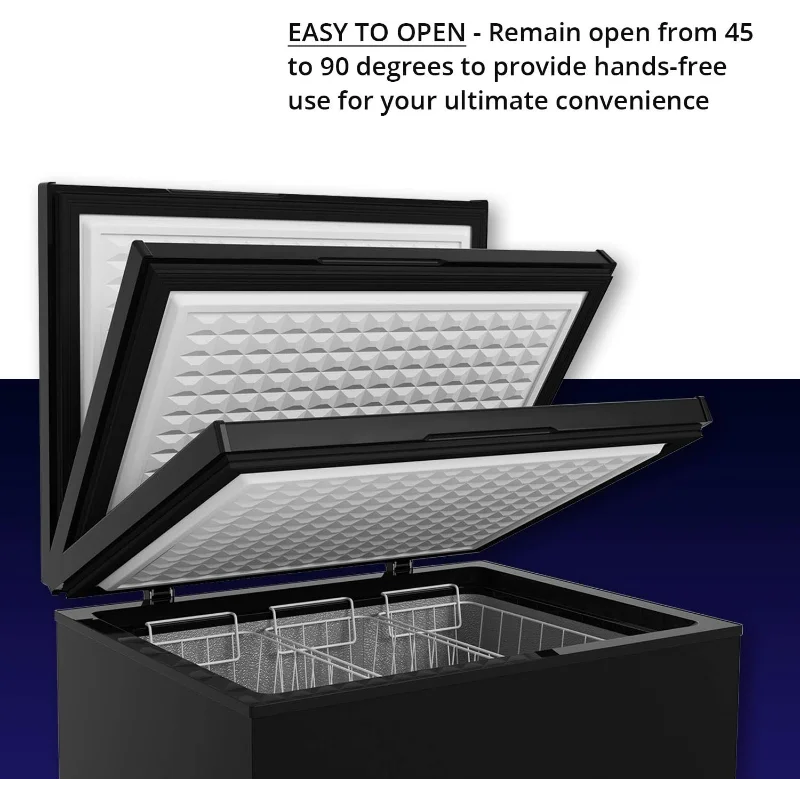 فريزر Northair Chest - 5 قدم مكعب مع 3 سلال قابلة للإزالة - يصل إلى صندوق الفريزر، فريزر مدمج هادئ، 7 درجات حرارة