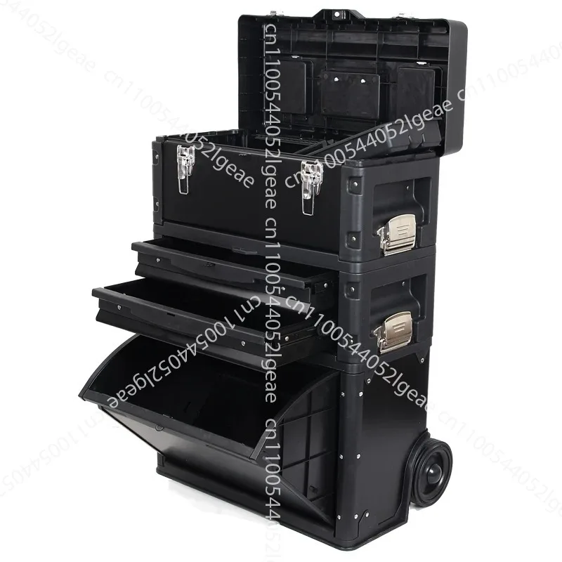 Three-layer Separate Portable Multi-function Trolley Portable Hardware Combination Tool Cart 3 Colors Optional ABS+ Iron NEW