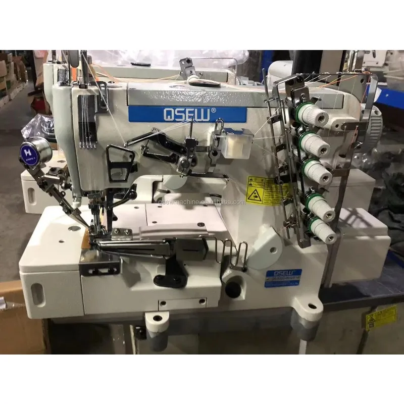 

FactoryQS-500-02 Energy Saving Flat Bed Direct Drive High Speed Interlock Rolled Edge Industrial Sewing Machine