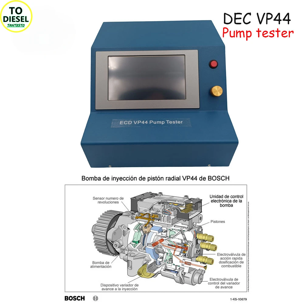 VP44 Diesel Pump Test Machine Diagnostic Tool Common Rail Pump Tester EDC Electric Control Fuel Injection Pressure Circulation