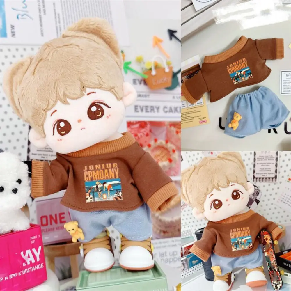 

Fashion Handmade Hoodies High Quality Coffee&Blue Casual Wear Jeans Pants Suit Fashion Clothes 20cm Cotton Dolls