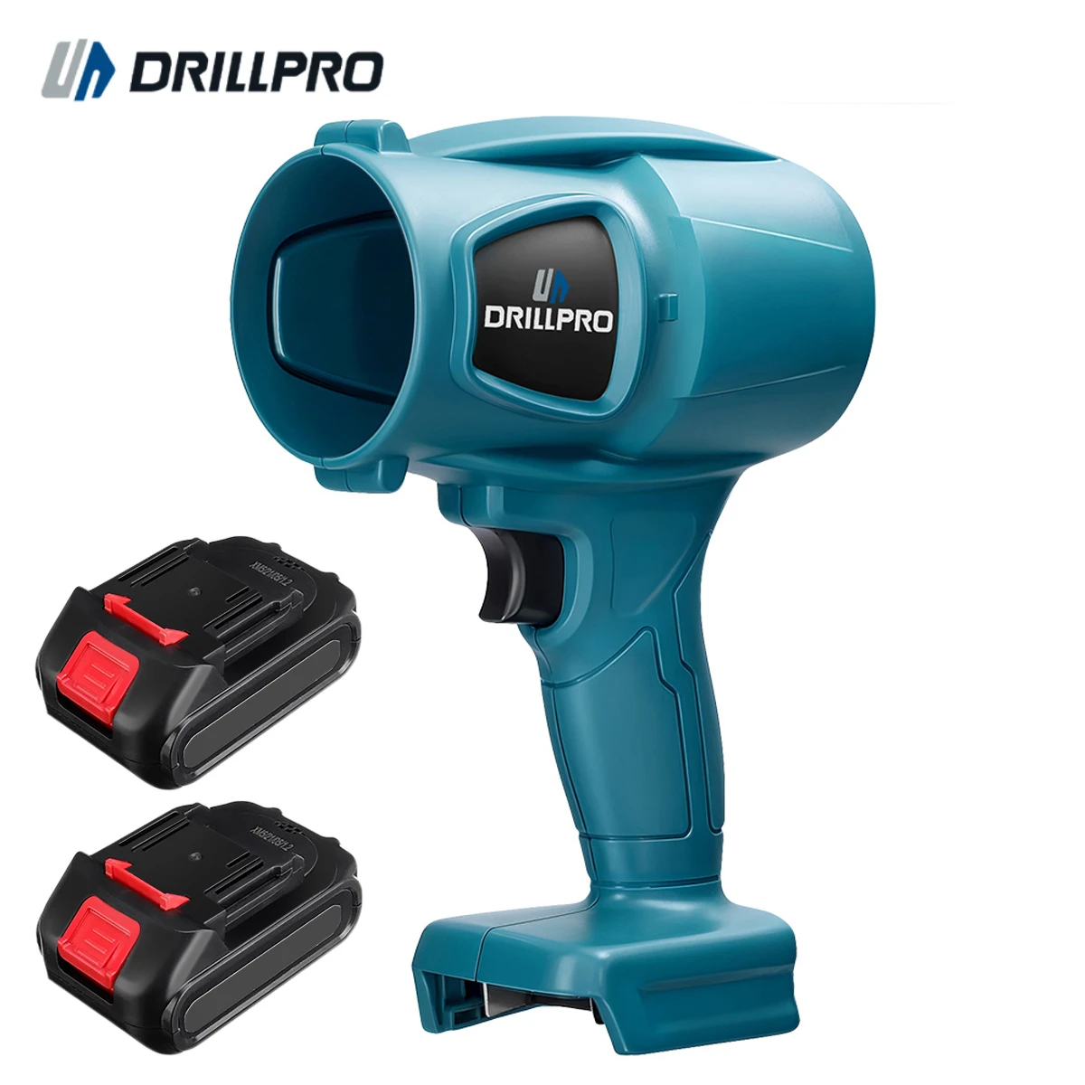 Motore spazzolato con ventilatore a turbina Drillpro compatibile con batteria, leggero e potente, velocità infinitamente variabile