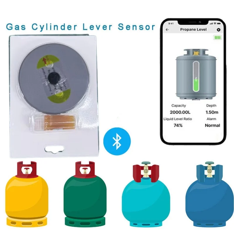 Smart Propane Tank Scale, Wireless LPG Gas Cylinder Level Sensor, Digital Gas Level Monitor With App Alert For BBQ Grill Caravan
