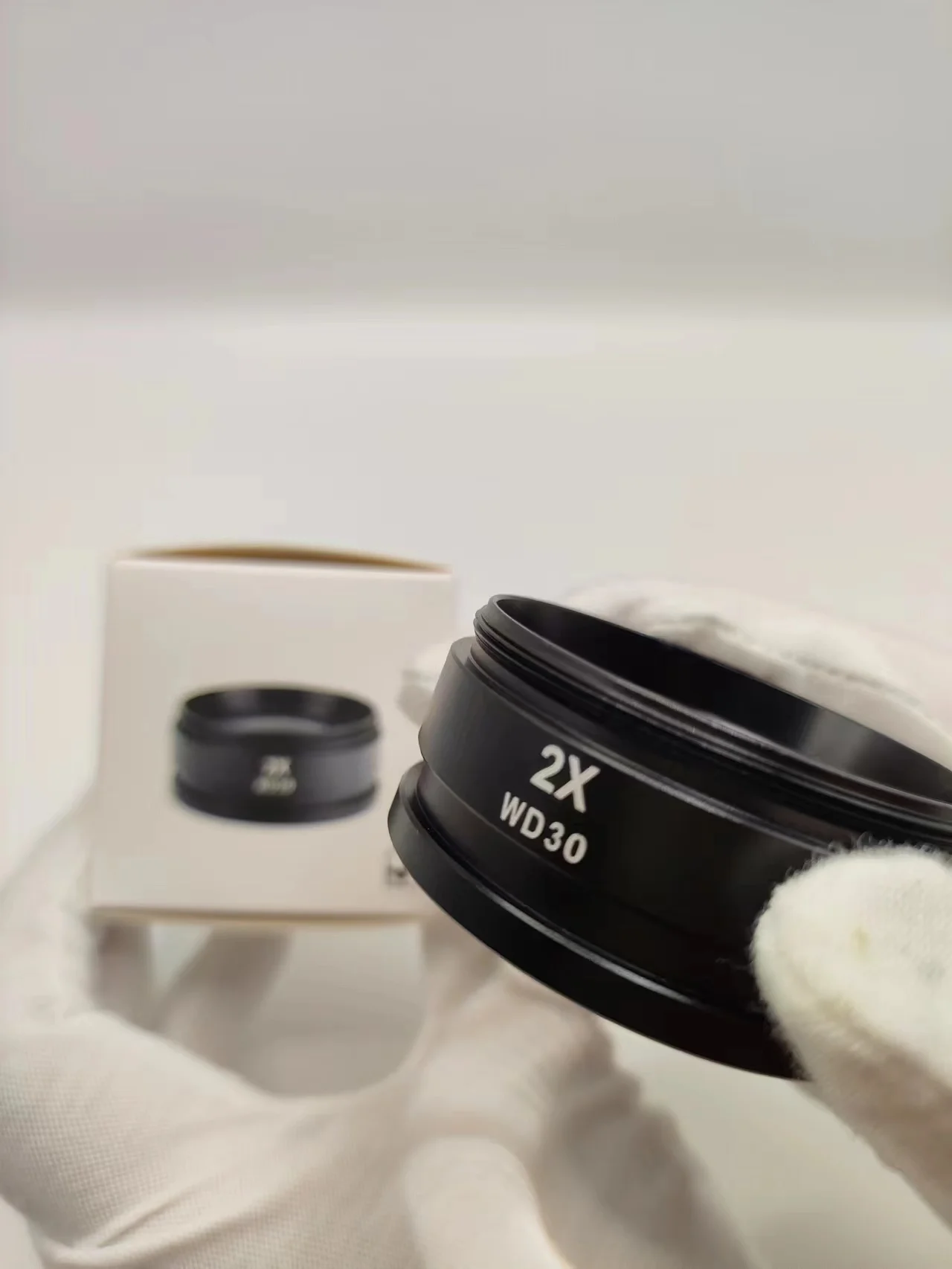 쌍안 삼안 스테레오 현미경용 스레드 바로우 렌즈, 보조 대물 렌즈, WD30 2X, M48 * 0.75, M48 mm