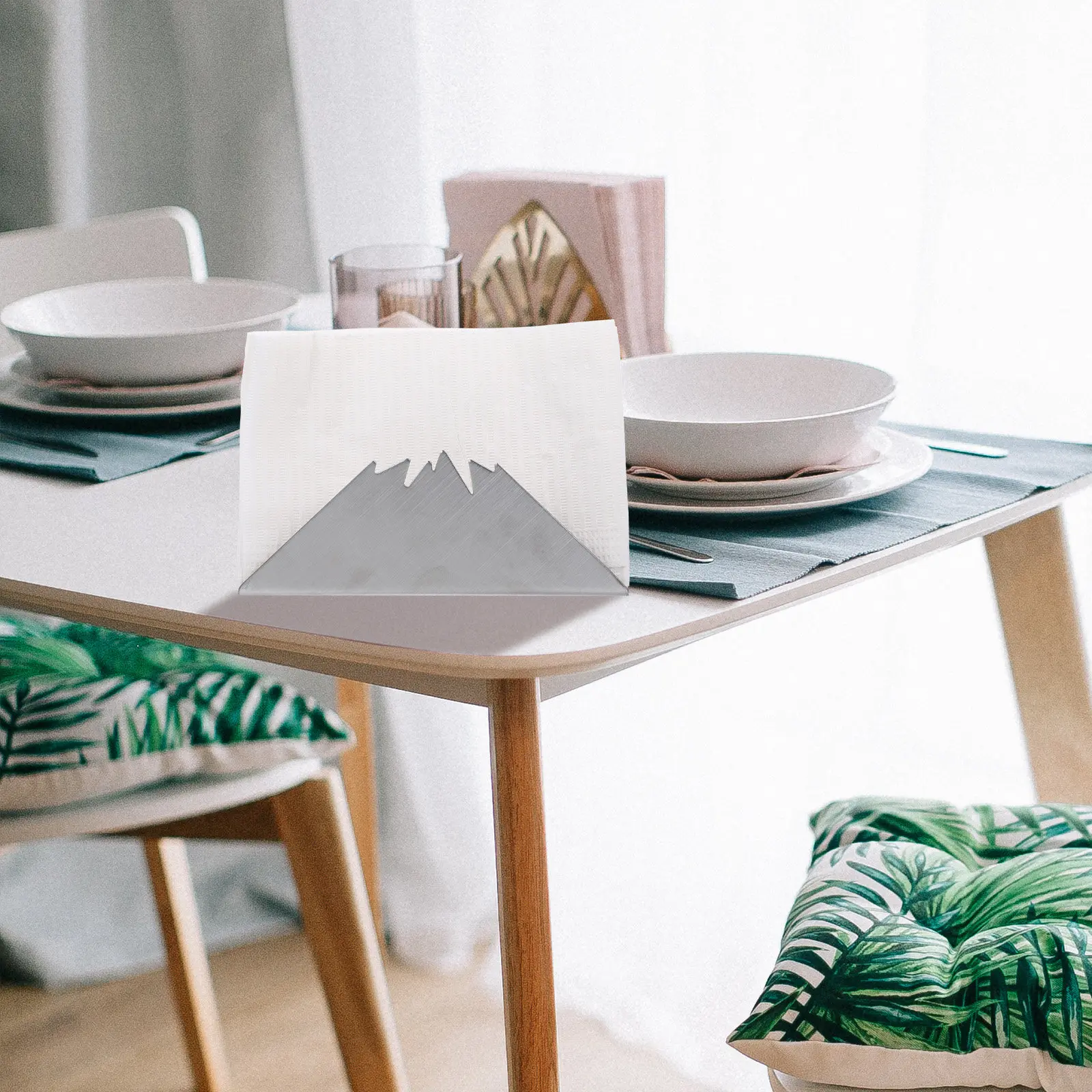 Stainless Steel Napkin Holder Freestanding Vertical Tissue Stand for Kitchen Dining Table Restaurant Bar Hotel Desktop Decor view 6