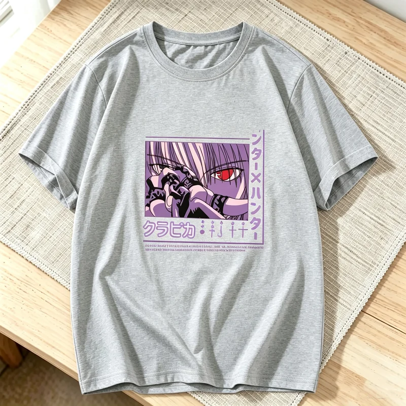 Hunter X Hunter Killua Zoldyck Hisoka Kurapika Gon Top Tees Girl Anime Digital T-shirt Grunge Aesthetic for Anime Fans Y2k Top