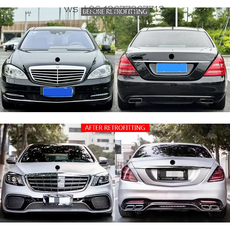 

Factory hot salesW221 2005-2013 Upgrade to W222 Body Kit S65 Cut Version Front & Rear Bumper New Condition for Bz S-Class