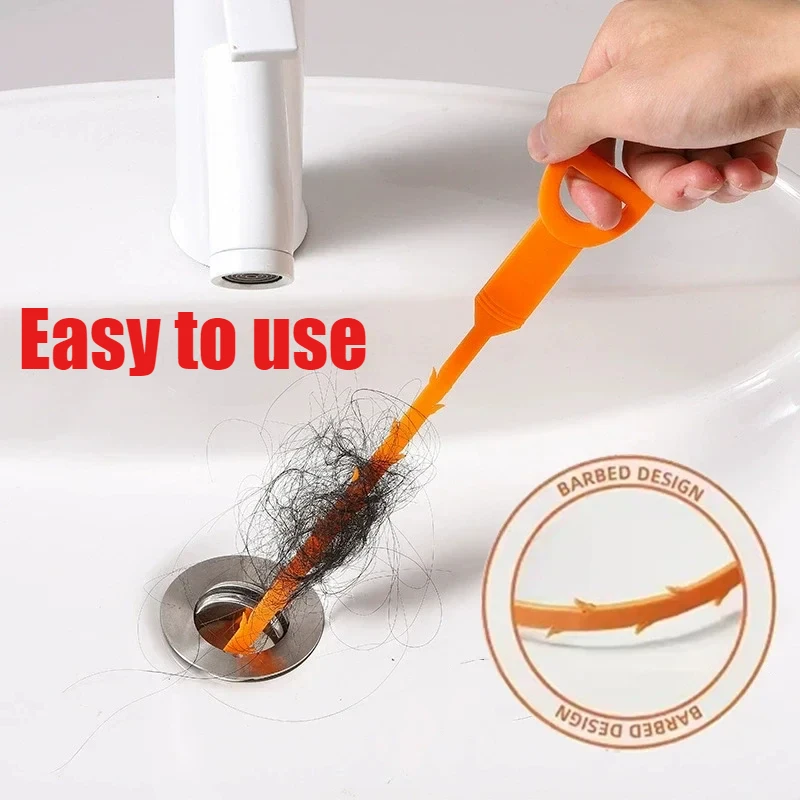 Déboucheur de cheveux pour drainages, outil de dragage pour éviers et canalisations, éliminateur instantané de cheveux et déchets