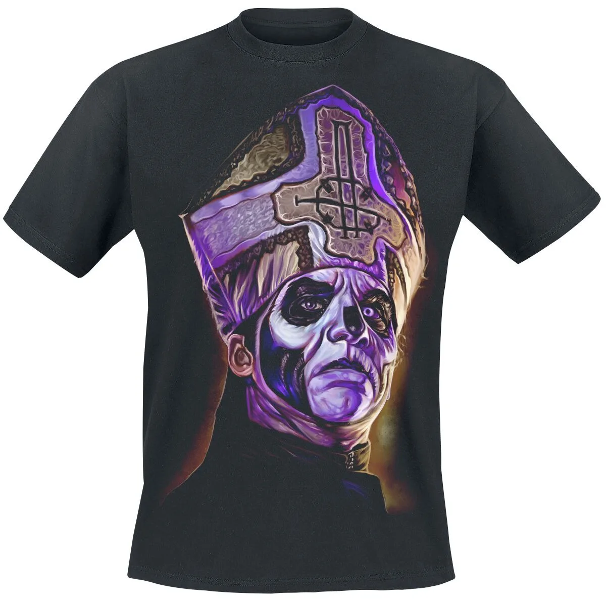 

Ghost Papa Emeritus Men's Black Rock T-Shirt, Retro Band Heavy Metal Rock Street Hip Hop Art Lover Luxury Brand T-Shirt, Unisex