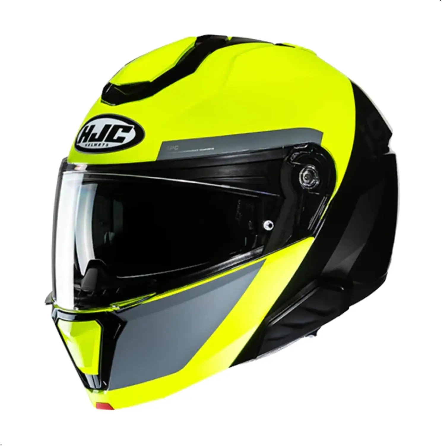 

i91 Bina Poly Modular Motorcycle Helmet with HJ-33 Pin-lock Shield, DOT Approved (MC3H, XX-Large)