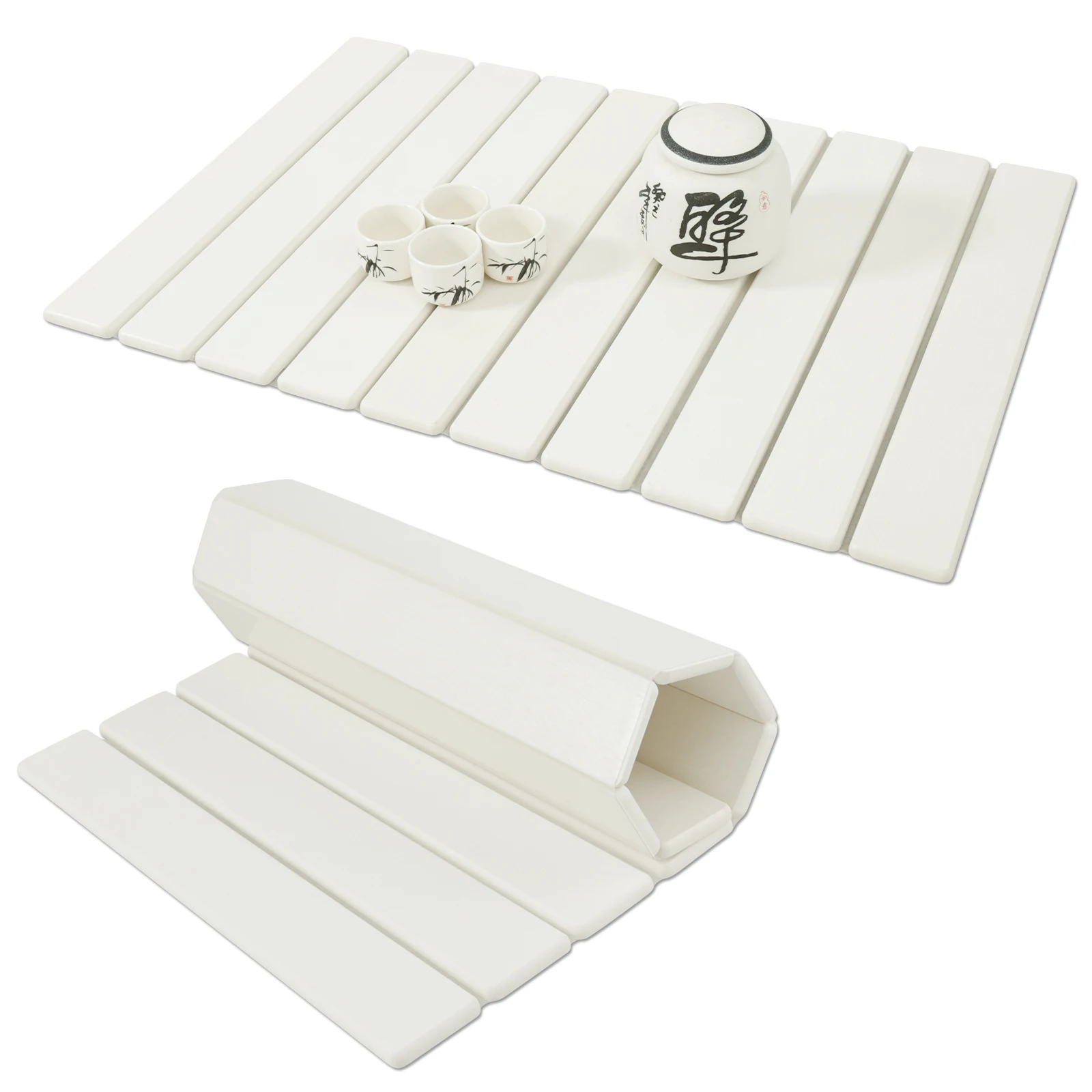 

Stone Dish Drying Mat Fast Drying Stone Dish Mat Absorbent Diatomaceous Earth Drying Mats Foldable Rectangular Dish Drying Mats