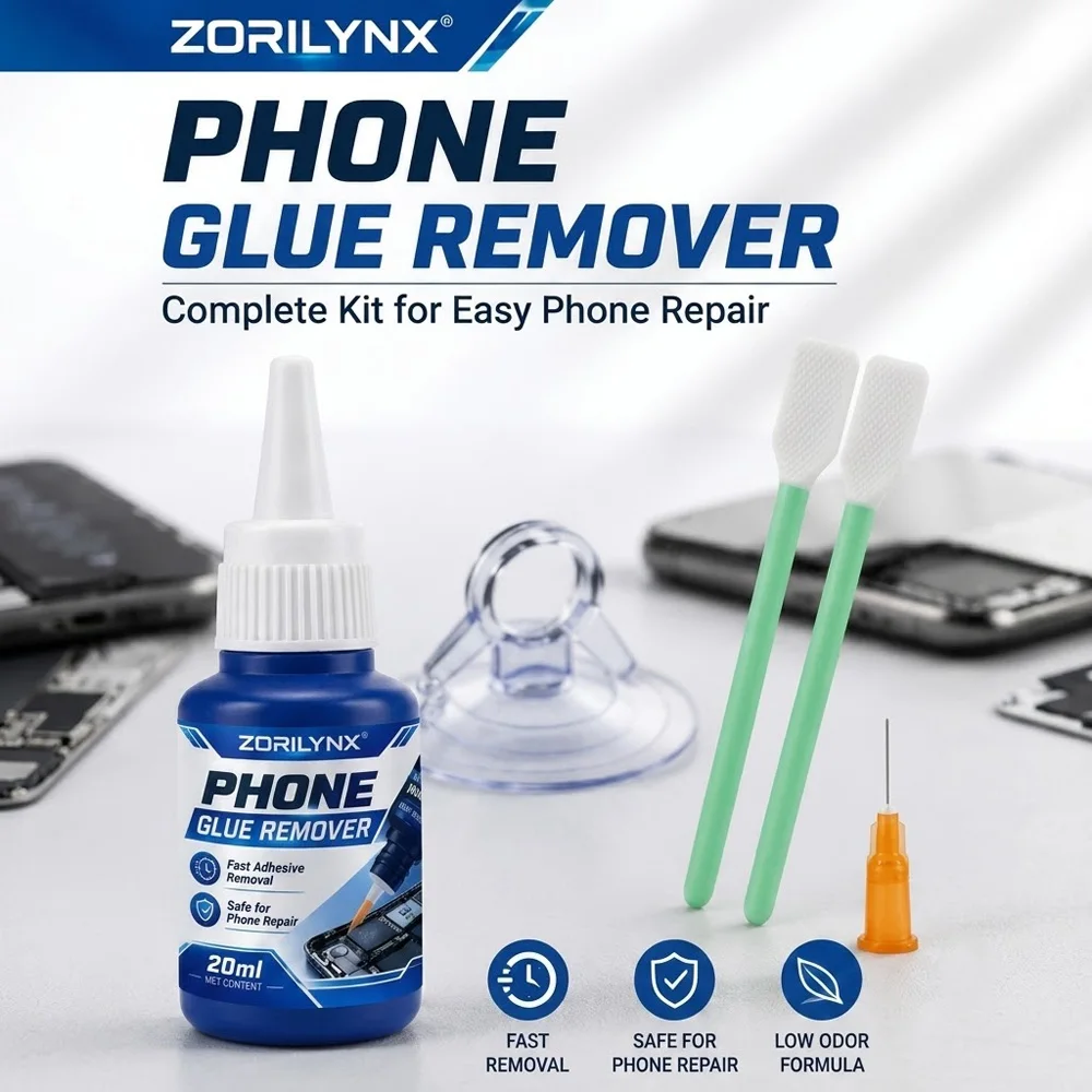 Professional Phone Screen Adhesive Remover Kit Fast Dissolves Glue Residue Low Odor Disassembly Tools for Cell Phone Repair Work