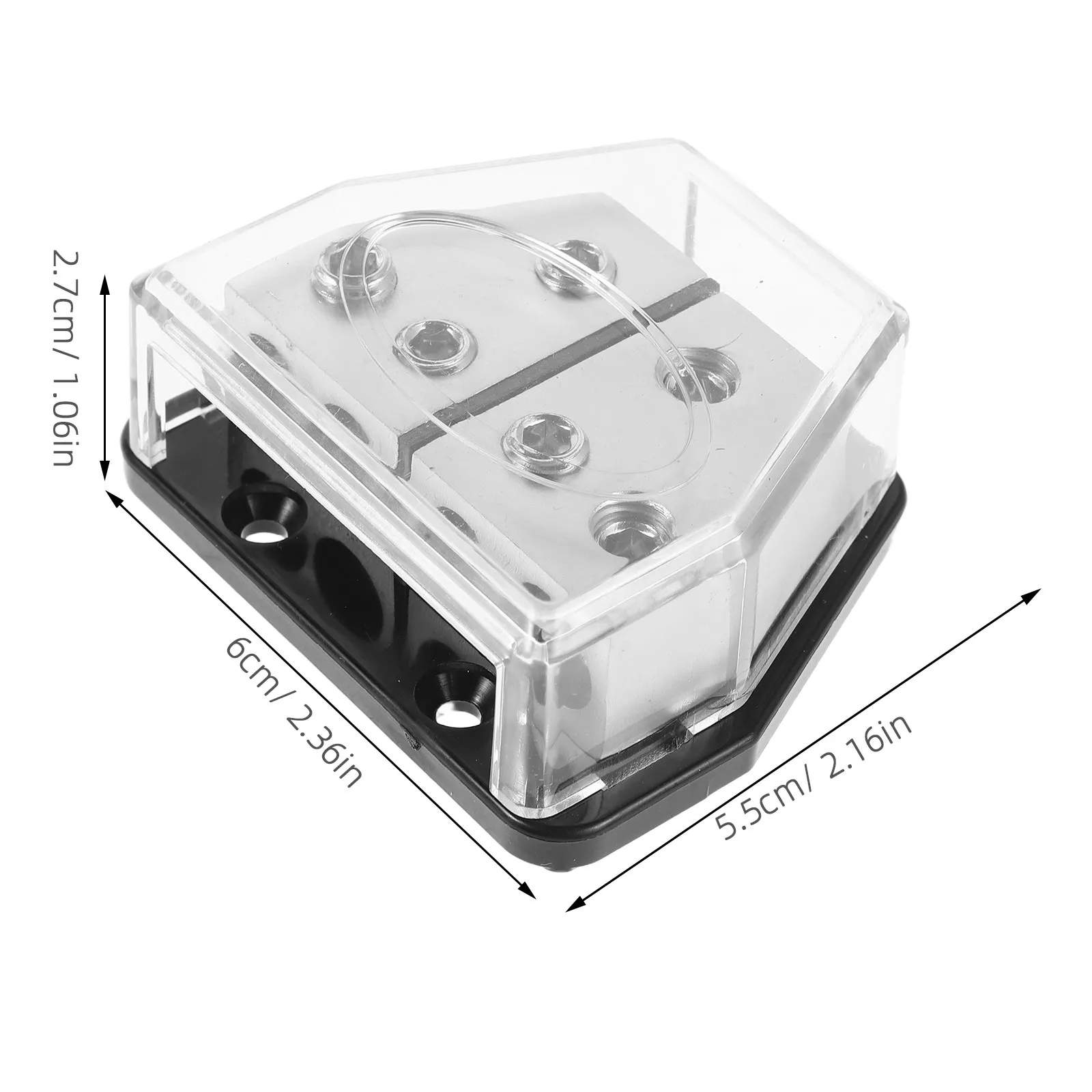 Car Audio Amplifier Power Splitter 6 Way Power Distribution Block 2 Gauge in 4 Gauge Out Automotive Terminal Block Ideal for Car