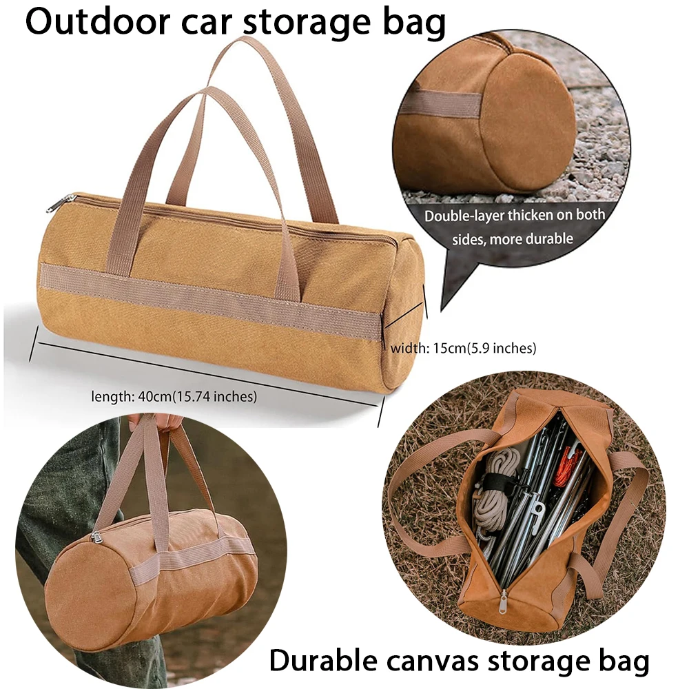 

Автомобильная сумка для хранения инструментов большой емкости для кемпинга, износостойкая холщовая сумка для хранения, сумка для хранения автомобиля, набор инструментов