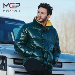 MGP Doudoune courte pour homme, veste chaude, imperméable et coupe-vent, Style Locomotive, hiver 2022