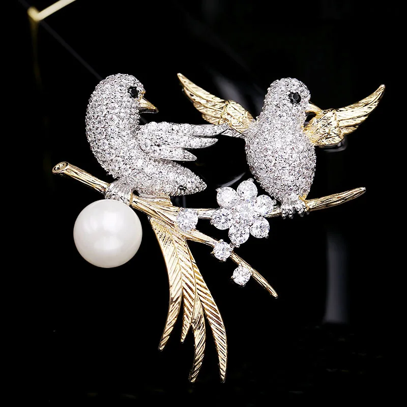 

2023 New Brooch Korean Version With Micro Inlaid Zircon Gold Filigree Animal Brooch, Suit, Hat, Decorative Pin