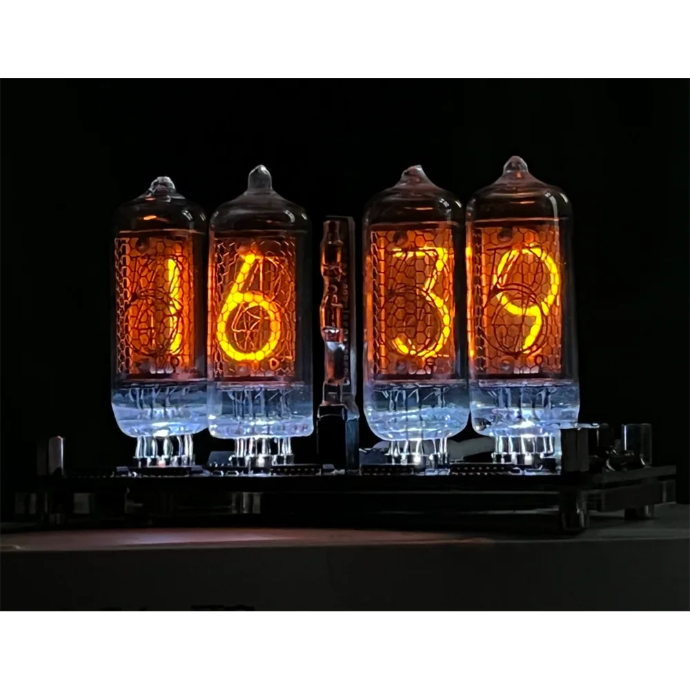 4 digit IN-8 Nixie Glow Tube Clock IN8 With LED Backlight Glow Tube DC5V USB