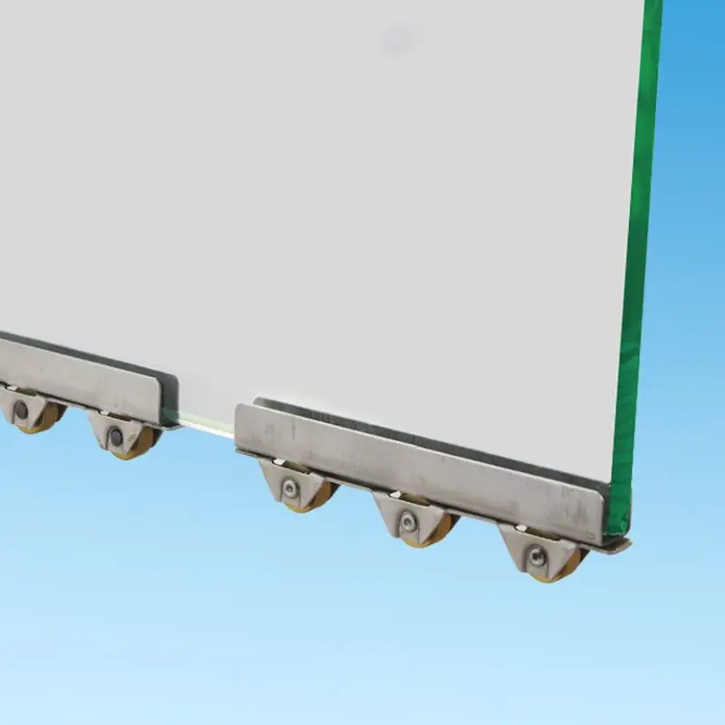 4 قطعة/المجموعة باب من الزجاج بدون إطار و نافذة بكرة مع 3 عجلات النحاس ل 8-10 مللي متر سميكة الزجاج ، انزلاق زجاج الباب الأسطوانة الجمعية #4