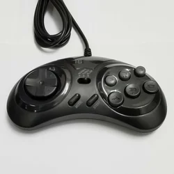 For 16 bit Classic Wired Game Controller for SEGA Genesis 6 Button Gamepad for SEGA Mega Drive Mode Fast Slow white