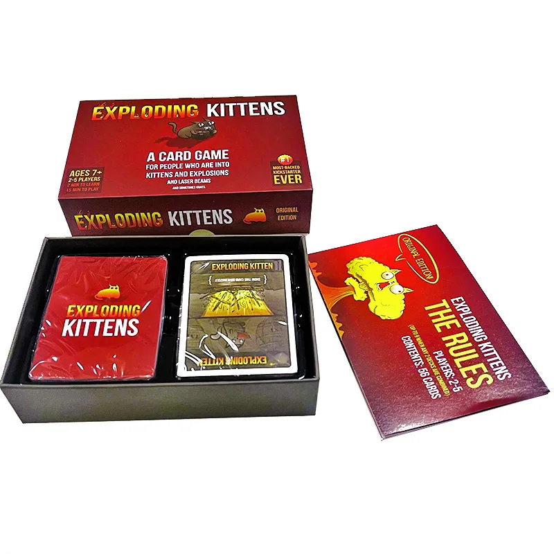 Exploding Kittens English Bomb Cat Leisure Party Game Card Games Explosion Kitten Board Game Friends Party Games