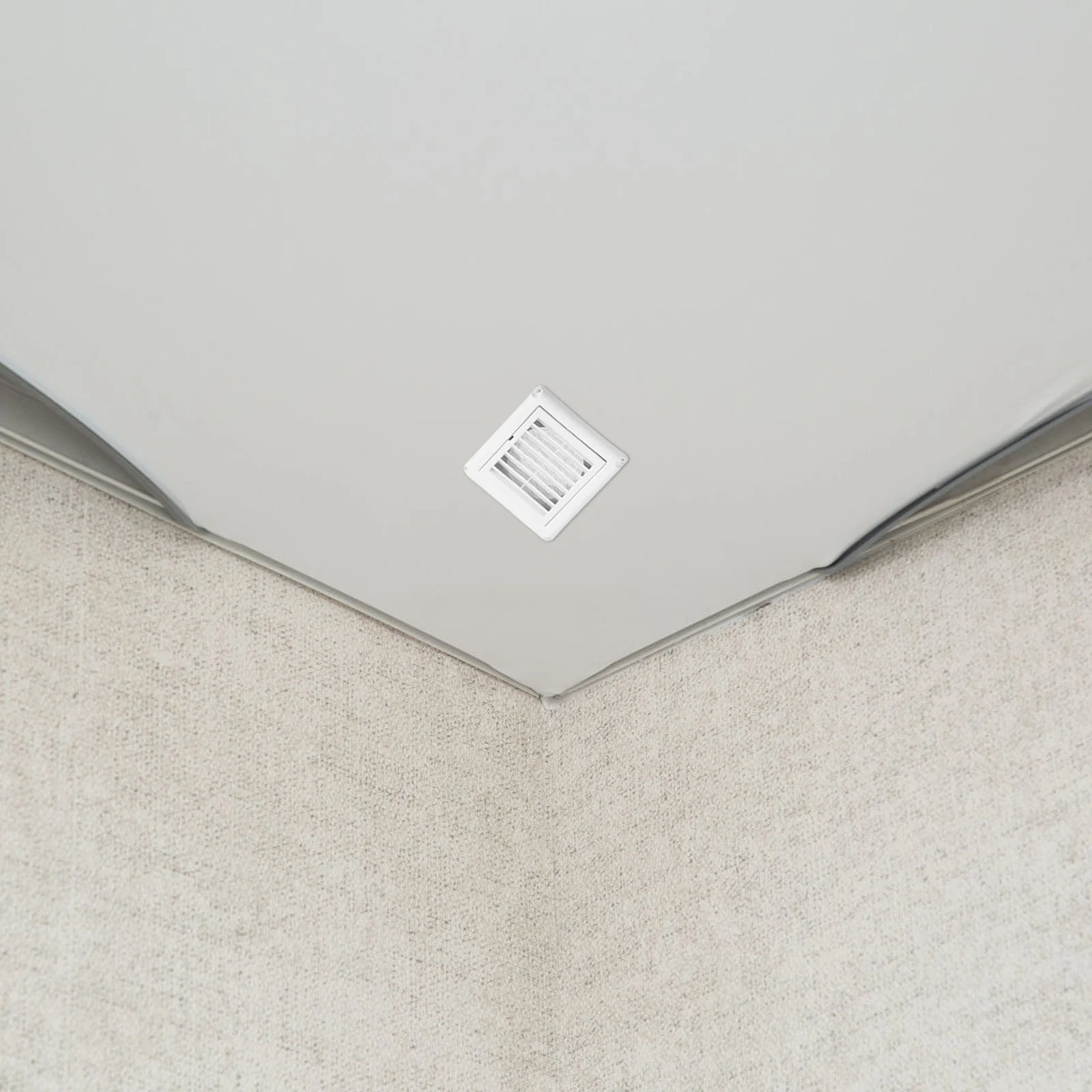 غطاء فتحة تهوية مربع من البلاستيك متين مقاوم للطقس وتدفق هواء العادم والحمام والمكتب والمنزل وشاشة الذبابة سهلة التركيب