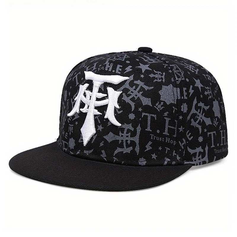 2026 Modische und Personalisierte Neue Baseball-Kappe T Graffiti-Stickerei Hip-Hop-Mütze Tägliche Freizeit-Sonnenschutzkappe Unisex Flachrand-Kappe – Detail 22