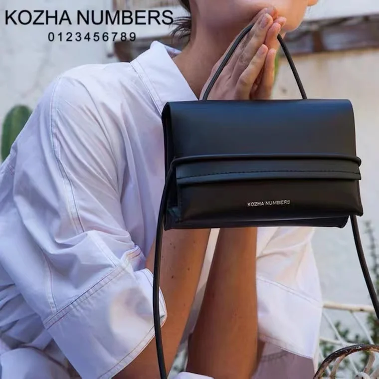 Original KOZHA NUMBERS New Niche Designer Fashion Hand Bill of Lading Shoulder Everything Small Cross-body Handbag