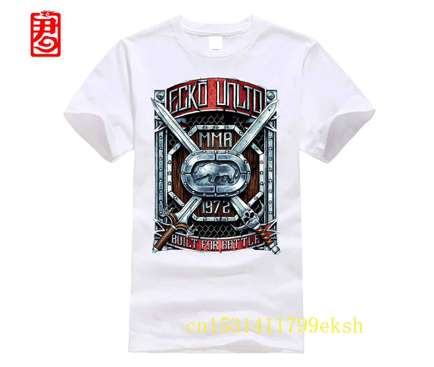 Ecko_Unltd Men Round Neck Short Sleeve Tee Shirts Short Sleeve T-Shirt Funny Man Design Funny Printed T Shirts TEE