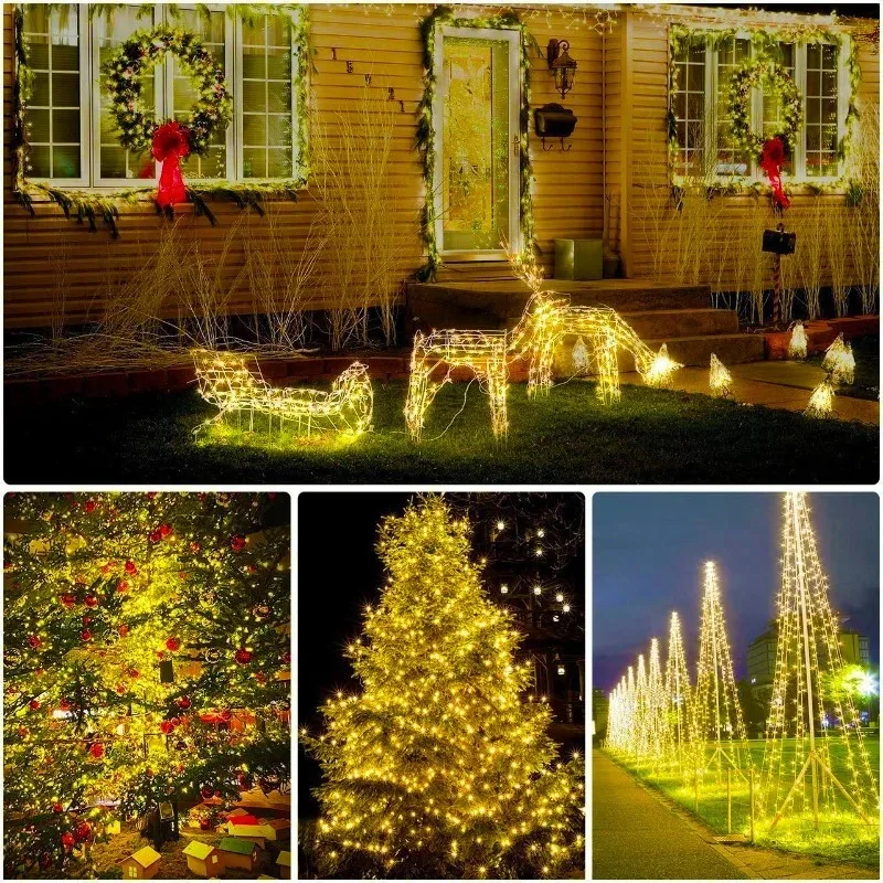 Outdoor Solar String Lights LED Waterproof Copper Wire Xmas Garden Party Decor