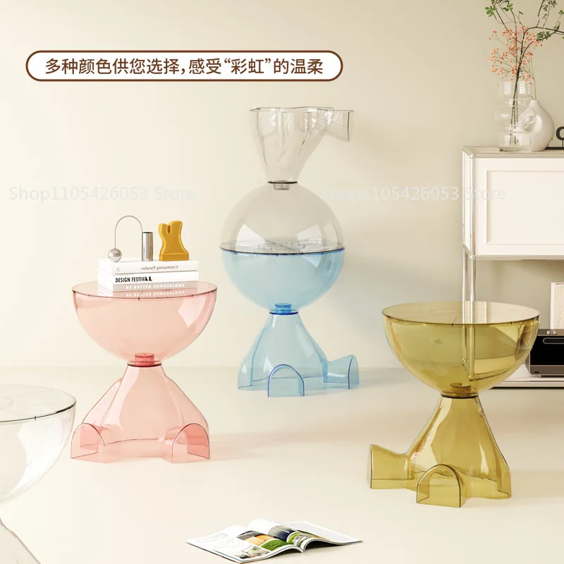 Simple and transparent side few household ins style living room floor ornament shelf bedside table replacement sofa side few