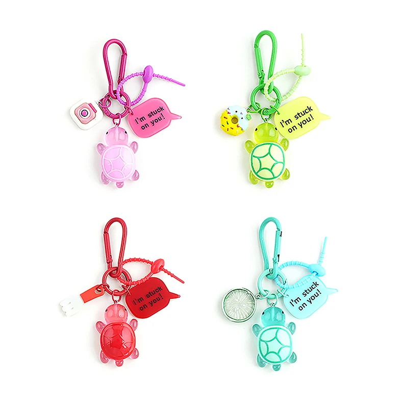 Cute Versatile Luminous Turtle Keychains Cartoon Animal Keyring For Women Girls Exquisite Backpack Decoration Accessories Gifts