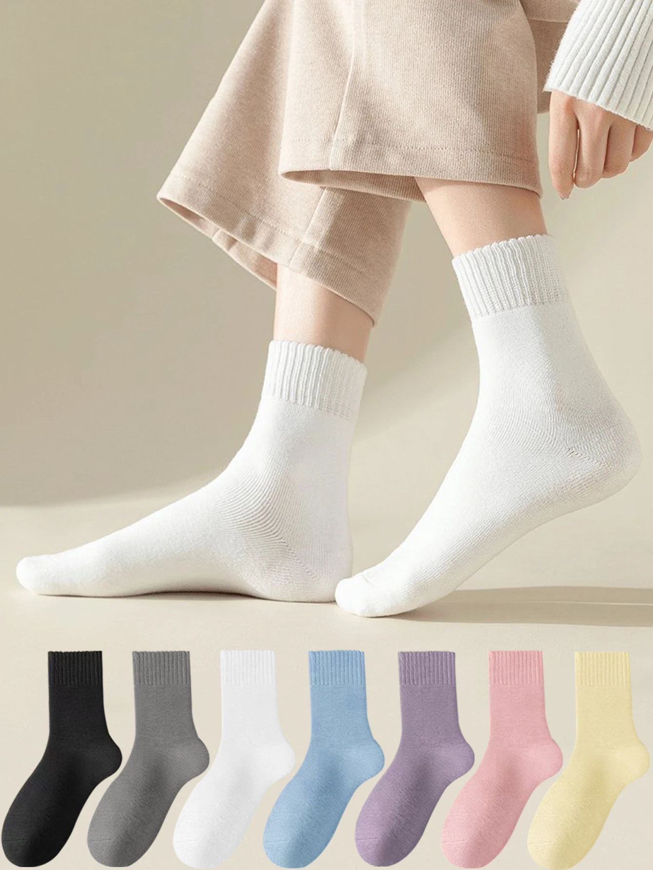 

Thickened Winter Woolen Socks Soft Comfortable And Warm Mid Tube Socks Cold Proof Thermal Snow Floor Sleep Sock