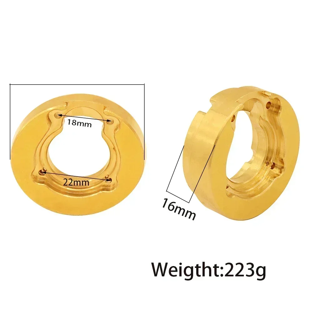 Brass bridge side counterweight 1/10 HB R1001/R1002/R1003 Ford Liema  rc car