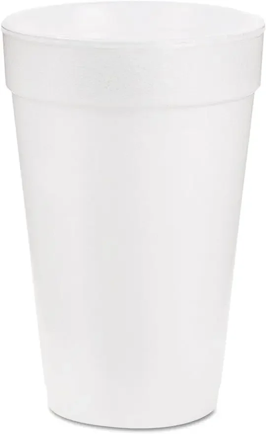 

Container Corp. 16J16 Foam Cups, 16 Oz., White (Pack of 1000) Insulated Lunch Box Bento Box