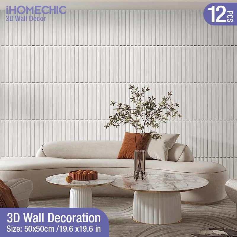 12pcs 50cm wall renovation 3D Stereo Wall Panel Diamond Not self-adhesive tile 3D wall sticker living room Bathroom wall paper