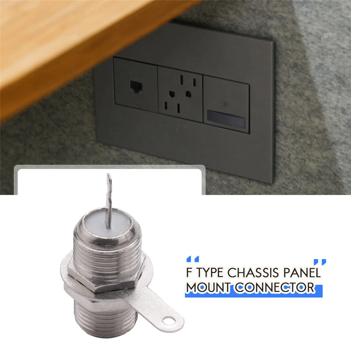 Único! 5 Pcs F Tipo Painel Montado Tomada Fêmea Jack Adaptador de Conector de Solda