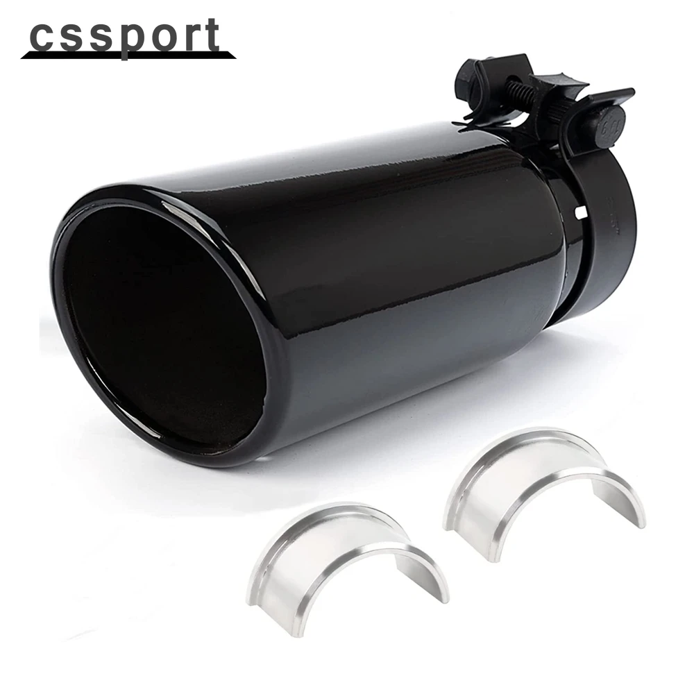 Punta de escape cromada de estilo largo negro para Toyota Tacoma PT932-35180-02 05-22