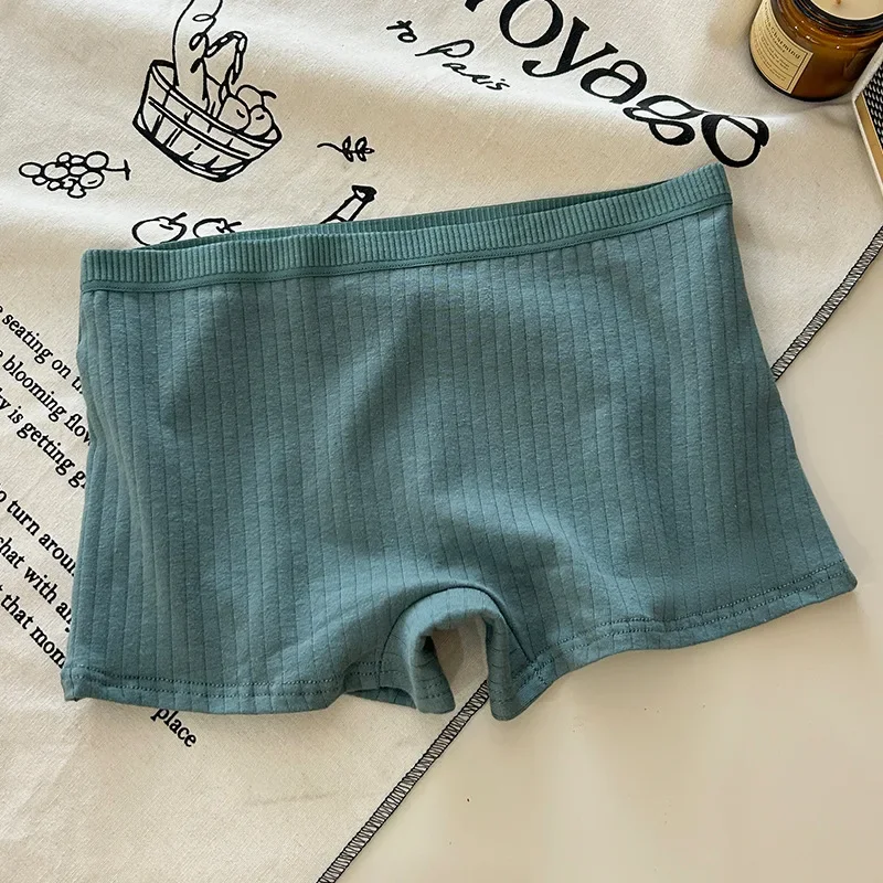 Bragas elásticas de Color sólido para mujer, lencería sin costuras de algodón puro transpirable, riñonera, pantalones de esquina planos a la cadera, calzoncillos clásicos