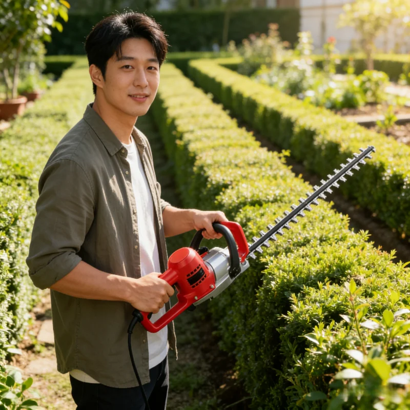 

Бесщеточный одноручный электрический триммер для живой изгороди, перезаряжаемый портативный изогнутый станок для обрезки чайных деревьев 트리머