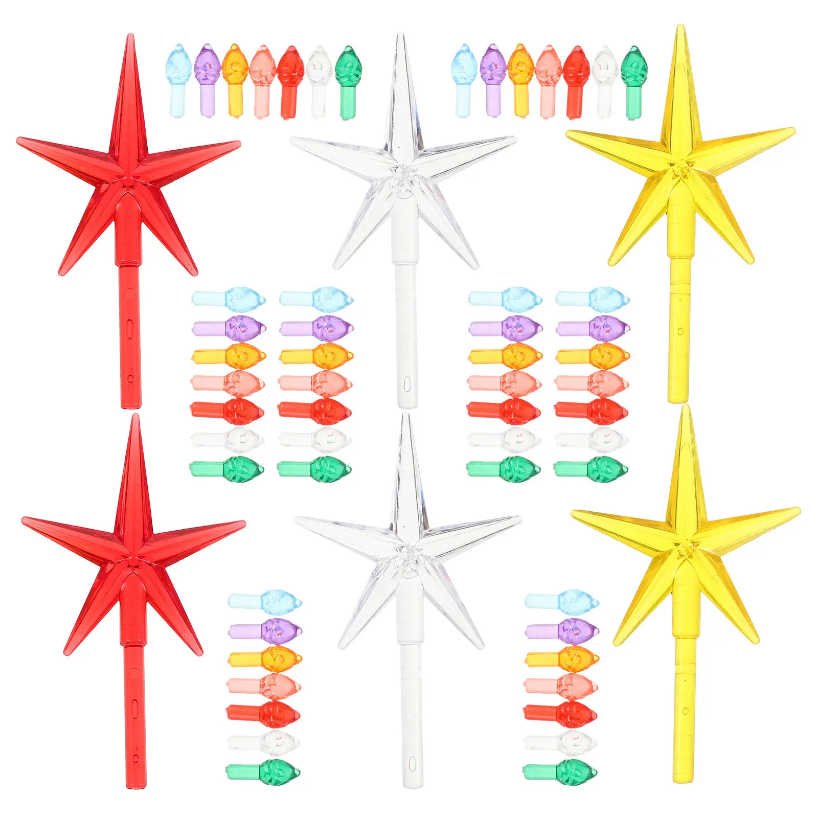 

206 шт. керамических гирляндных шаров-лампочек для елки, сменные светодиодные элементы для новогоднего декора и вечеринок